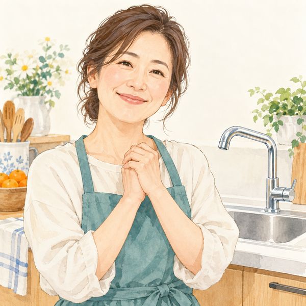 市内のご家庭のイラスト（架空の人物）