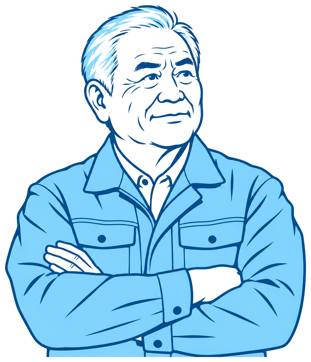 会長 赤根 功のイラスト