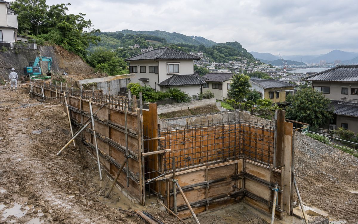 造成地の擁壁工事（イメージ写真）